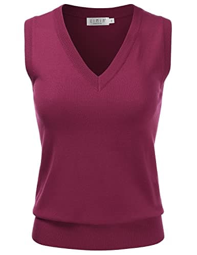 EIMIN Women's V-Neck Stretch Pullover Premium Sweater Vest Top (S-3X)