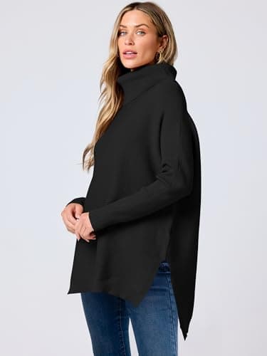 ANRABESS Women's Oversized Turtleneck Batwing Sweater Tops - Casual Fall 2024 Outfits