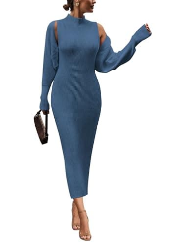 PRETTYGARDEN Women's Fall Bodycon Tank Sweater & Long Sleeve Cardigan Sets