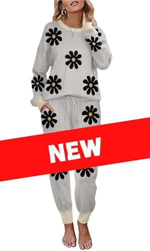 Ekouaer Women's Long Sleeve Pajama Set with Pockets S-XXL