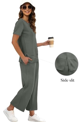 XIEERDUO Women's Comfortable 2-Piece Travel Outfit for Vacation and Airport Lounges S-3XL