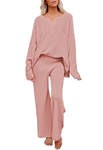 Viottiset Women's Sweater and Wide Leg Pants Loungewear Set