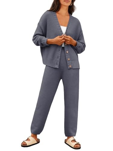 LILLUSORY Women's Slouchy Cardigan Pants Set