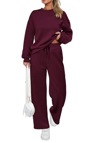 PRETTYGARDEN Women's 2025 Winter Long Sleeve Pullover & Pants Lounge Set