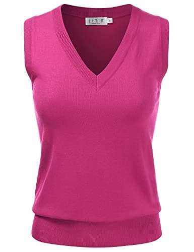EIMIN Women's V-Neck Stretch Pullover Premium Sweater Vest Top (S-3X)