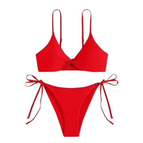 Cethrio Plus Size Sexy Backless Halter Bikini Sets