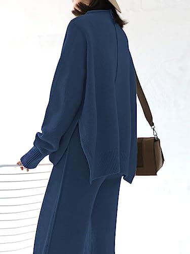 TOLENY Women's Lounge Pullover Sweater & Wide Leg Pants Tracksuit Outfits