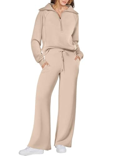ANRABESS Women's Oversized Sweatshirt & Pants Fall Trendy Outfit 2025