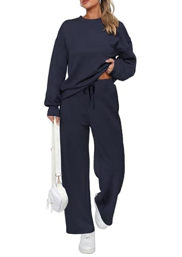 PRETTYGARDEN Women's 2025 Winter Long Sleeve Pullover & Pants Lounge Set