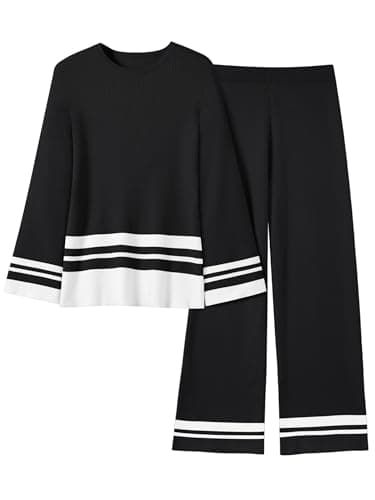 Yousify 2024 Women's Oversized Striped Sweater Sets