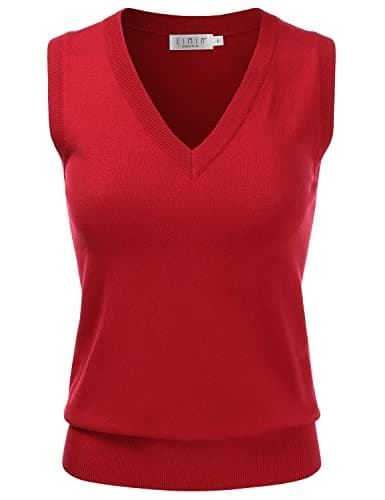 EIMIN Women's V-Neck Stretch Pullover Premium Sweater Vest Top (S-3X)