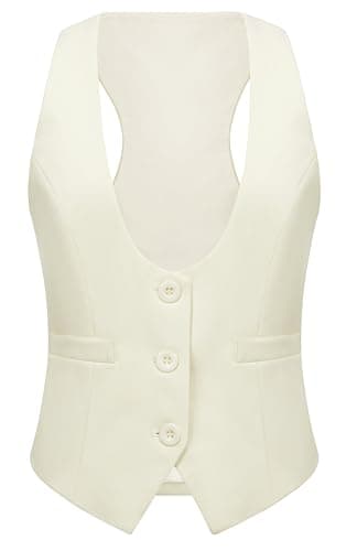 V VOCNI Women's Vintage Steampunk Racerback Waistcoat Vest