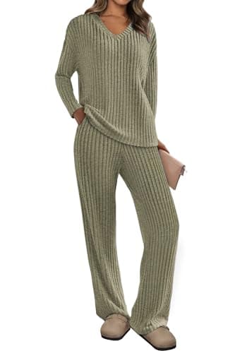 Women's Ribbed Knit Lounge Set