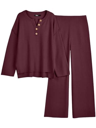 LILLUSORY Women's Oversized Slouchy 2-Piece Knit Lounge Set