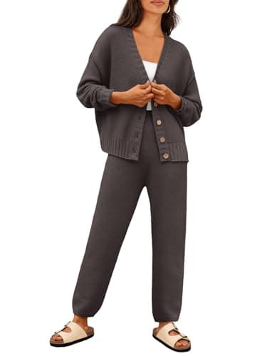 LILLUSORY Women's Slouchy Cardigan Pants Set