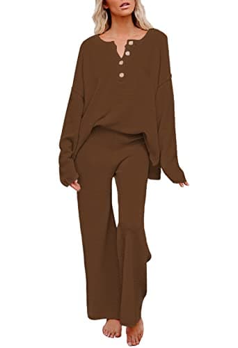 Viottiset Women's Sweater and Wide Leg Pants Loungewear Set