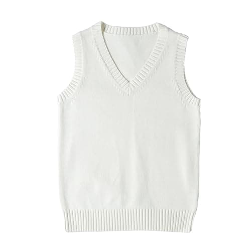 ZUEVI Women's Classic V-Neck Sleeveless Knit Vest