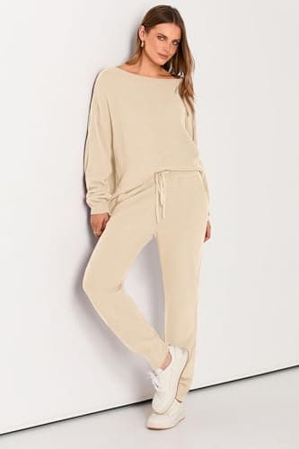PRETTYGARDEN Women's Long Sleeve Pullover & Long Pants Tracksuit Set