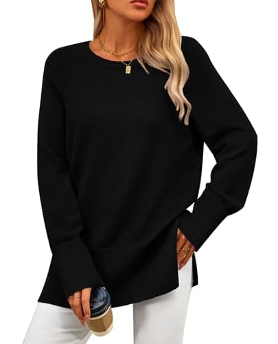 PRETTYGARDEN Women's Knit Long Sleeve Pullover Tunic Sweater