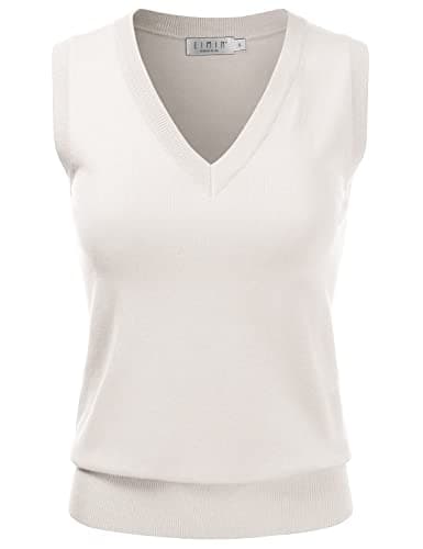 EIMIN Women's V-Neck Stretch Pullover Premium Sweater Vest Top (S-3X)