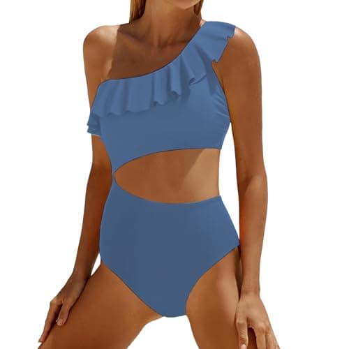 Women's Solid Color Tummy Control Monokini Swimsuit