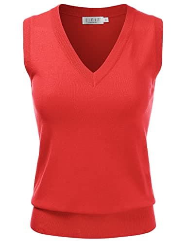EIMIN Women's V-Neck Stretch Pullover Premium Sweater Vest Top (S-3X)