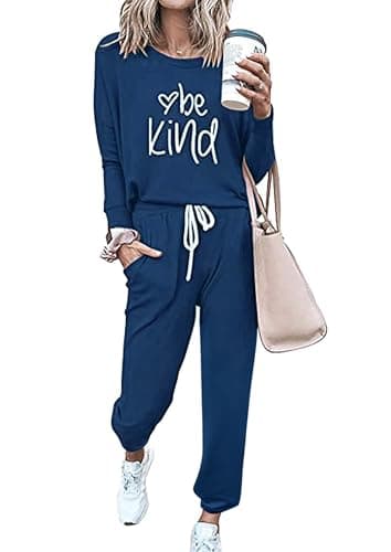 PRETTYGARDEN Women's Crewneck Pullover & High Waisted Pants Set