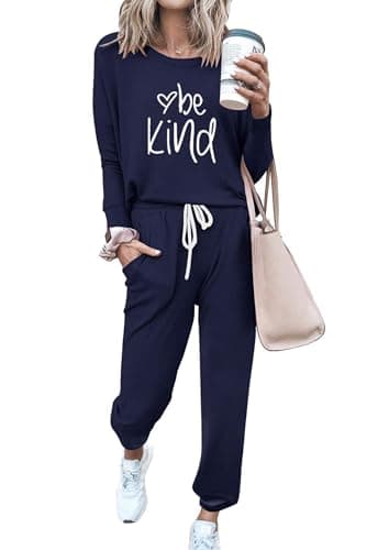 PRETTYGARDEN Women's Crewneck Pullover & High Waisted Pants Set