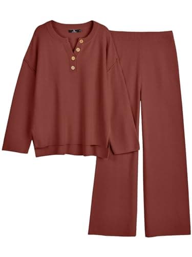 LILLUSORY Women's Oversized Slouchy 2-Piece Knit Lounge Set