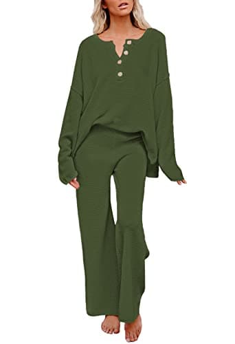 Viottiset Women's Sweater and Wide Leg Pants Loungewear Set