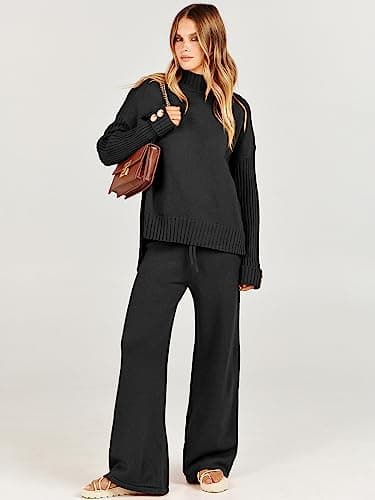 ANRABESS Women's 2-Piece 2024 Fashion Long Sleeve Lounge Sets