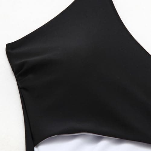 Color Block Tummy Control High Waisted V-Neck One Piece Bathing Suit