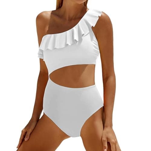 Women's Solid Color Tummy Control Monokini Swimsuit