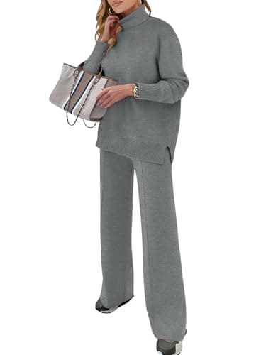 ANRABESS Women's 2-Piece Fall Lounge Sweater Set