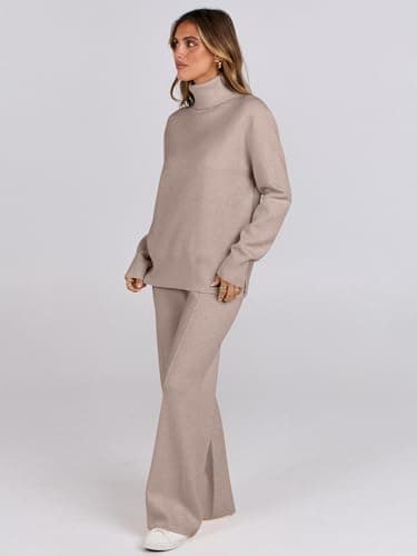 ANRABESS Women's 2-Piece Fall Lounge Sweater Set
