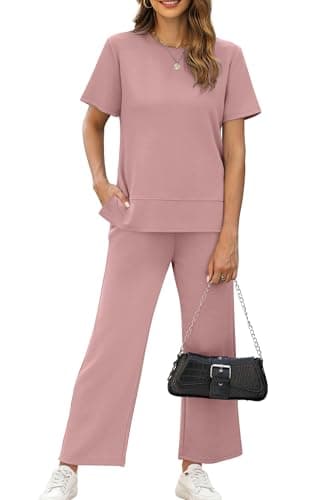 XIEERDUO Women's Comfortable 2-Piece Travel Outfit for Vacation and Airport Lounges S-3XL