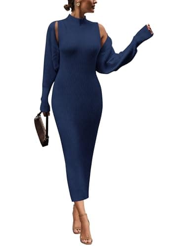 PRETTYGARDEN Women's Fall Bodycon Tank Sweater & Long Sleeve Cardigan Sets