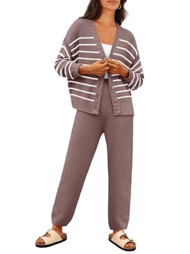 LILLUSORY Women's Slouchy Cardigan Pants Set
