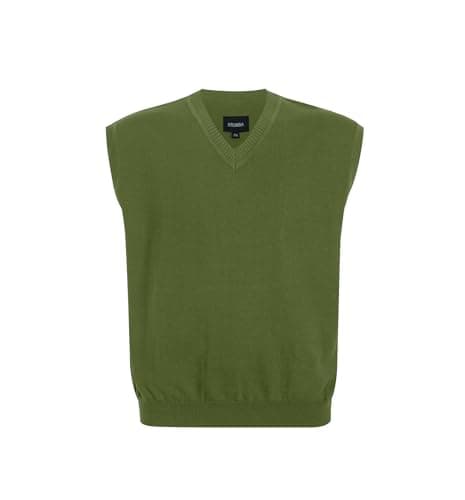 Krumba Men's Plus Size Oversized Sweater Vest V-Neck