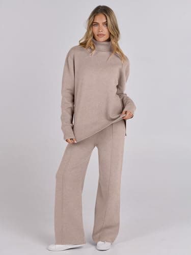ANRABESS Women's 2-Piece Fall Lounge Sweater Set