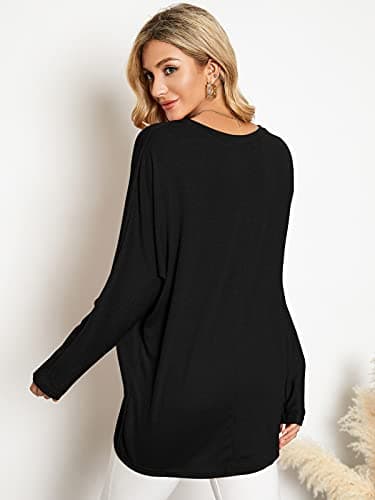 ZANZEA Women's Off-Shoulder Batwing Sleeve Oversized Top