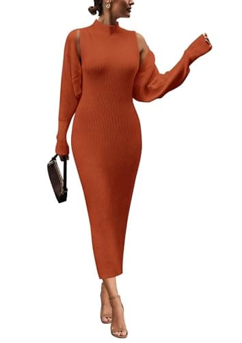 PRETTYGARDEN Women's Fall Bodycon Tank Sweater & Long Sleeve Cardigan Sets
