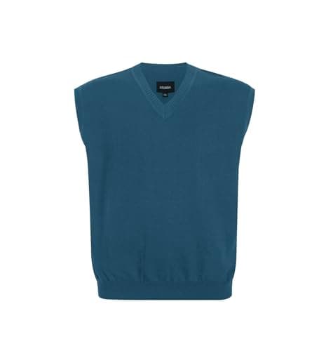 Krumba Men's Plus Size Oversized Sweater Vest V-Neck