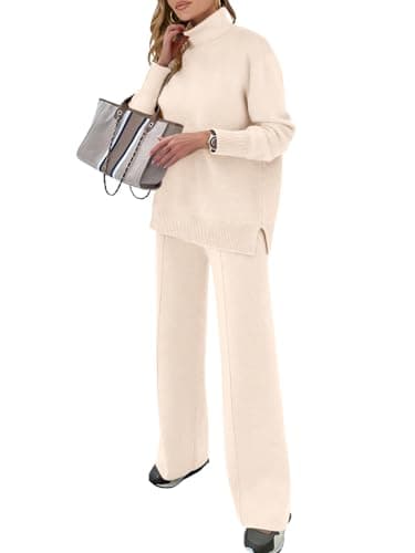 ANRABESS Women's 2-Piece Fall Lounge Sweater Set