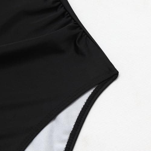 Color Block Tummy Control High Waisted V-Neck One Piece Bathing Suit