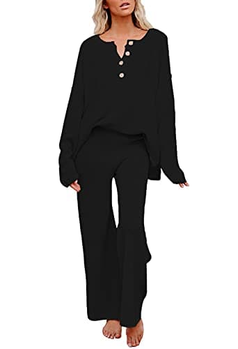 Viottiset Women's Sweater and Wide Leg Pants Loungewear Set