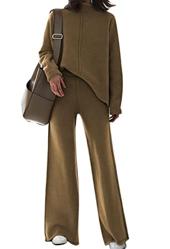 TOLENY Women's Lounge Pullover Sweater & Wide Leg Pants Tracksuit Outfits