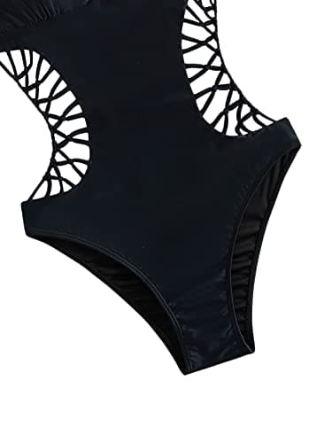 Women's Deep V Neck Cutout Monokini Swimsuit