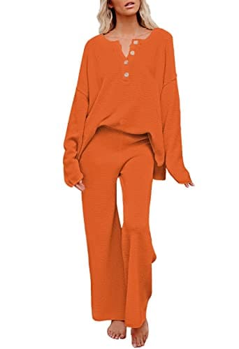 Viottiset Women's Sweater and Wide Leg Pants Loungewear Set