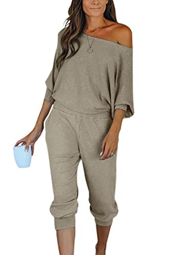 PRETTYGARDEN Women's 2-Piece Ribbed Pullover and Pants Set